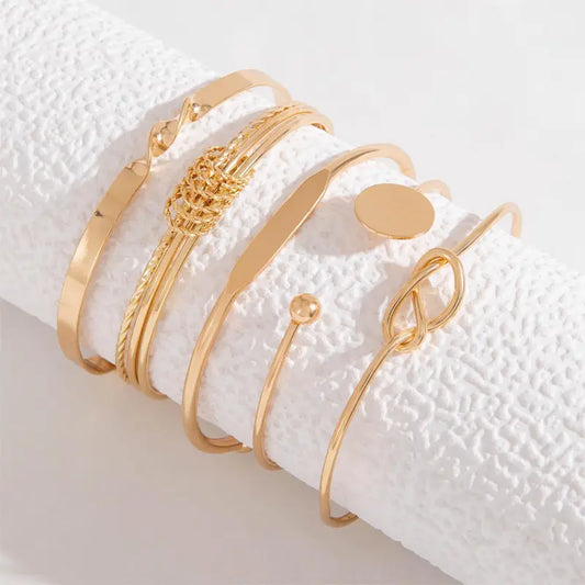 Knotted Elegance Set de Pulseras | Oro