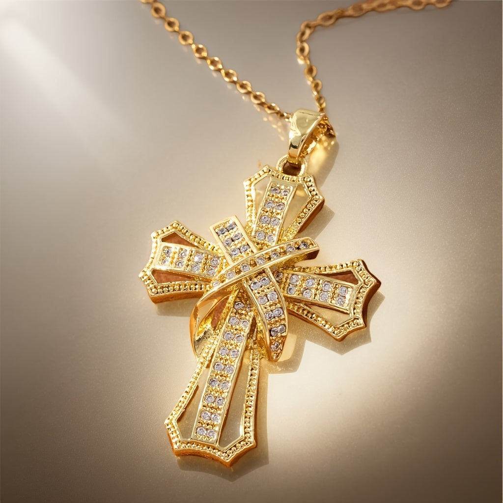 Radiant Cross Pendant Collar | Oro