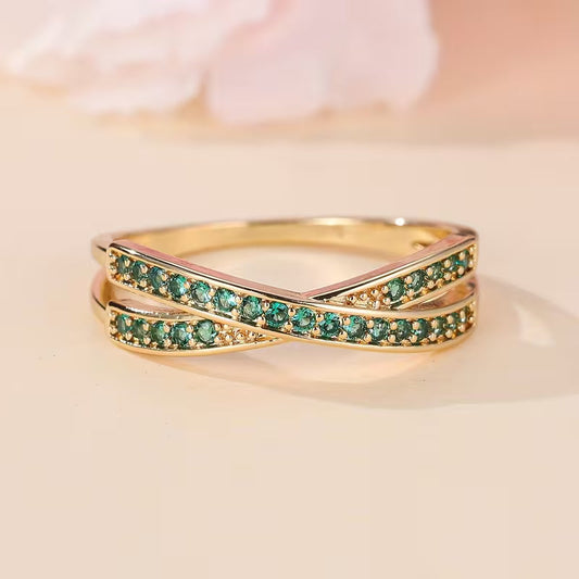 Esmeralda Flow Anillo | Oro