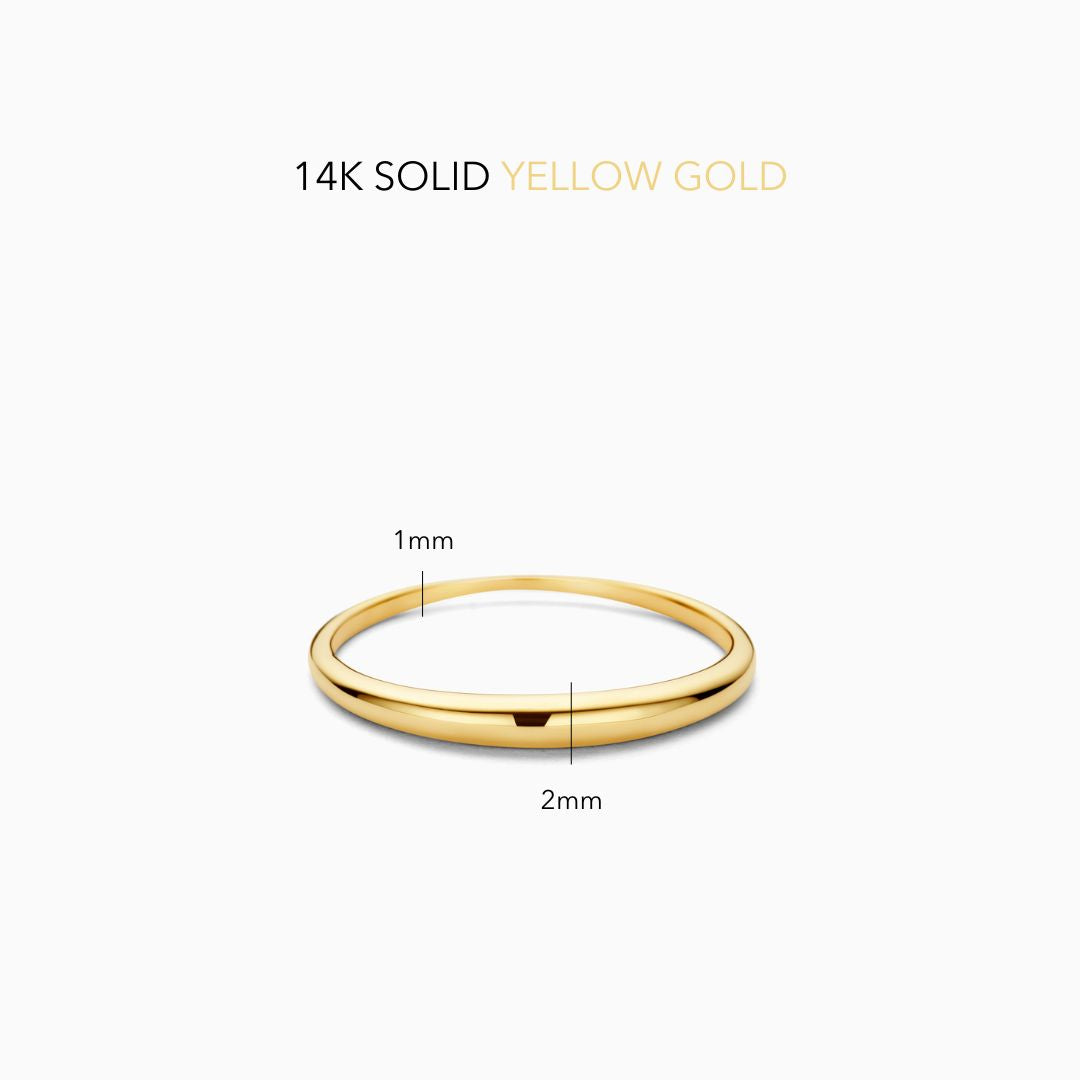 Slim Dome Anillo | Oro