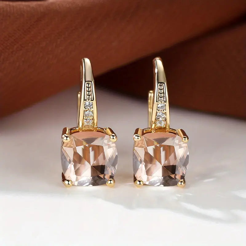 Mystic Zafiro Piedra Aretes de Aro | Oro