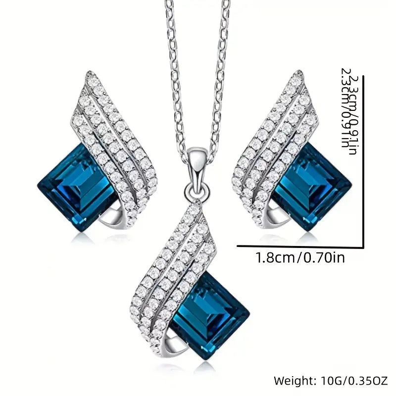 Brienne Solazure Set de Joyas | Blanco Oro