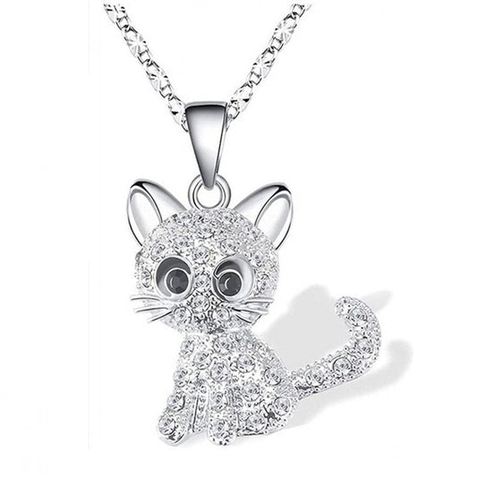 Plata Baby Kittens and Coloured Zirconia Collar