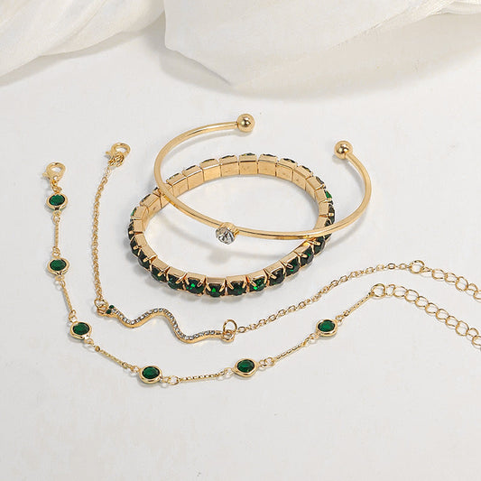Oro Esmeralda Set de Pulseras