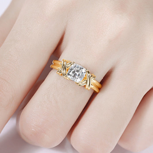 Knotted Band Statement Anillo | Oro