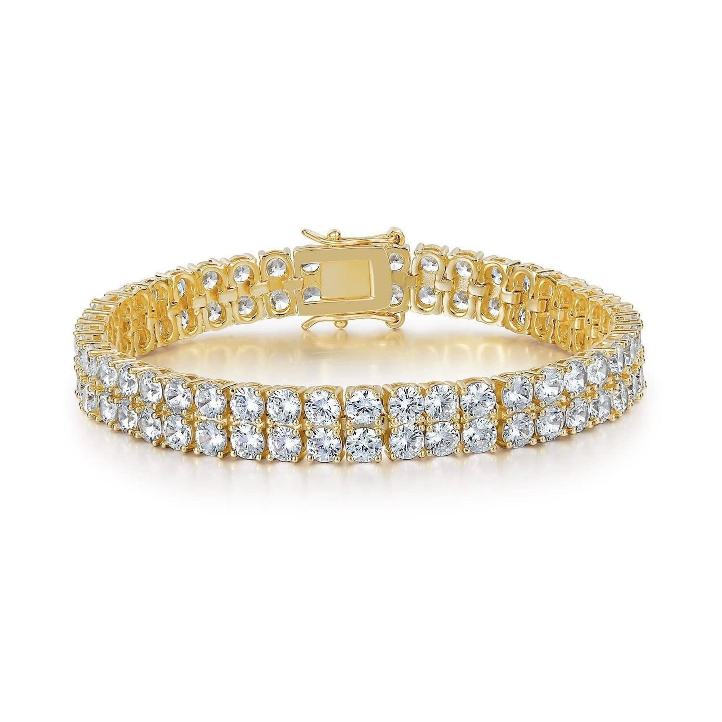 Double Row Pulsera Tenis | Oro