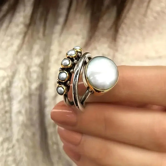 Perla Stacking Anillos Set