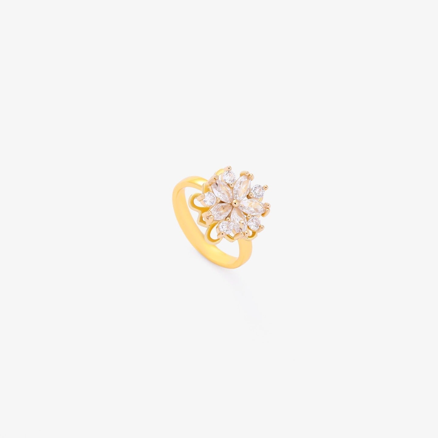 Flora Accent Spinning Anillo | Oro