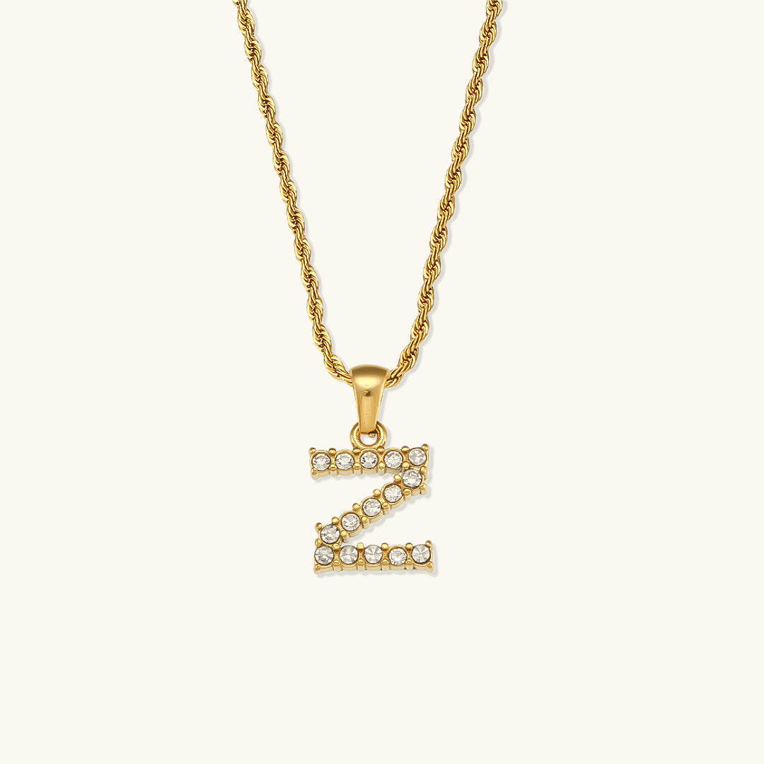 Maeve Letter Initial Diamante Collar