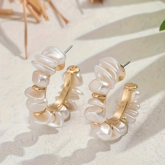 Chunky Perla Statement Aretes