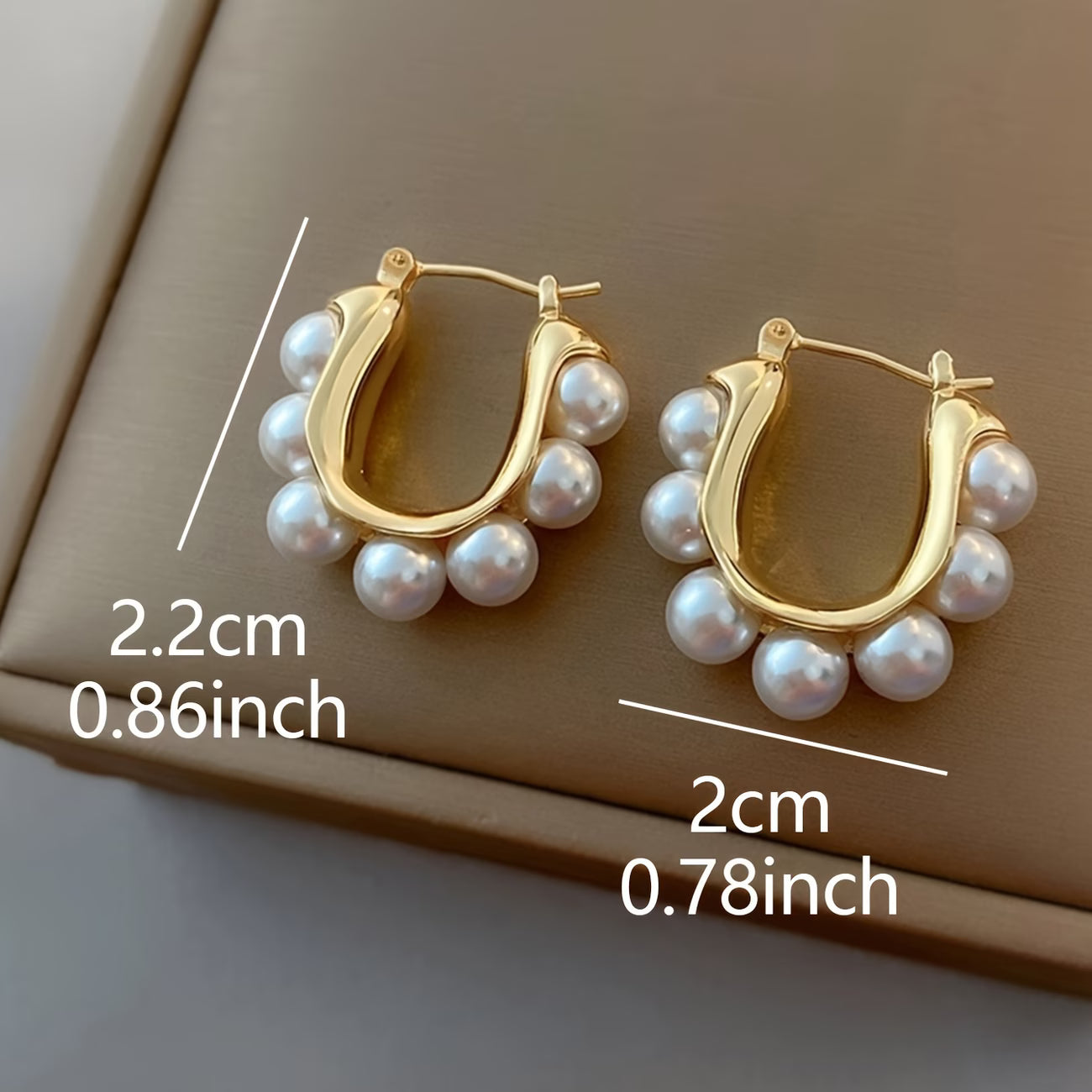 Perla Cluster Aretes de Aro