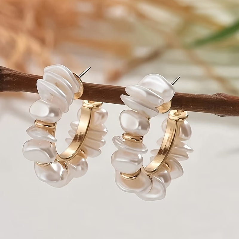 Chunky Perla Statement Aretes