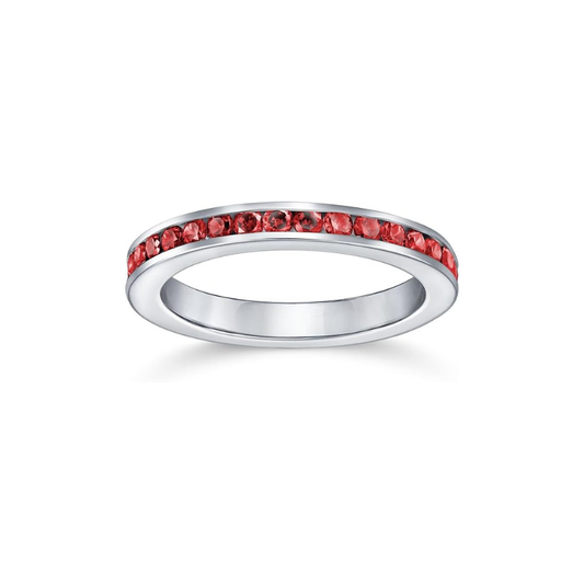 Rubí Eternity Band Anillo | Blanco Oro