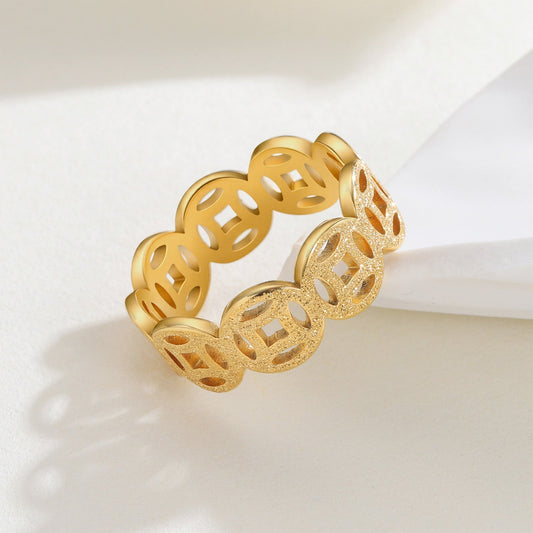 Ella Classic Pattern Anillo | Oro