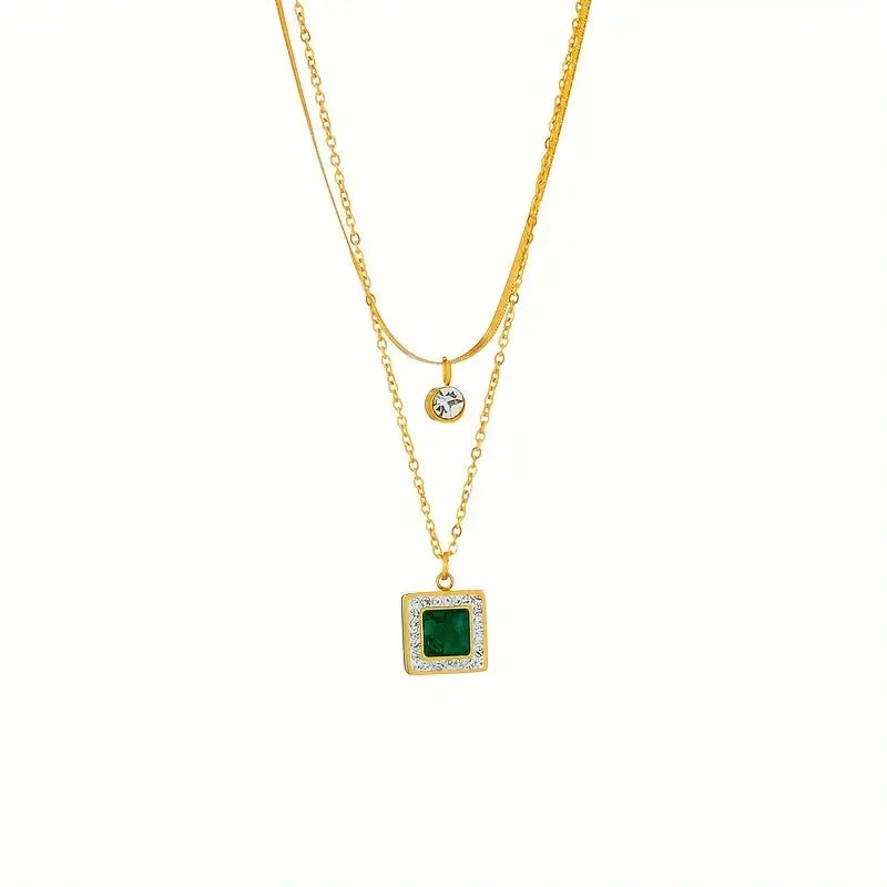 Oro Esmeralda Layered Collar