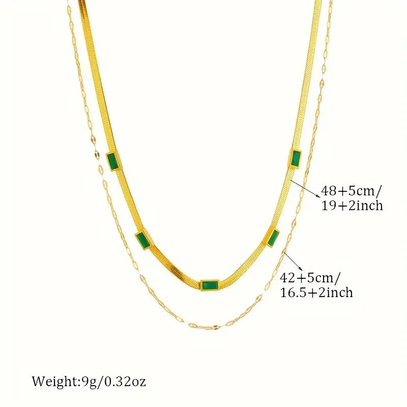 Sister Gem Double-Layer Retro Collar | Oro