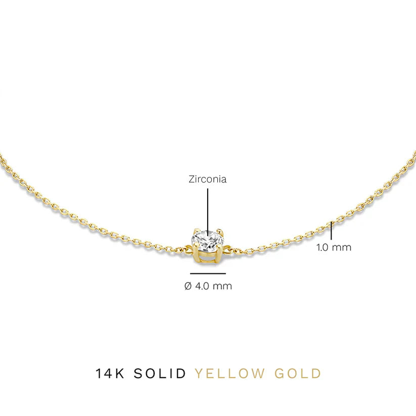 Cléa Moissanite Piedra Pulsera | Oro