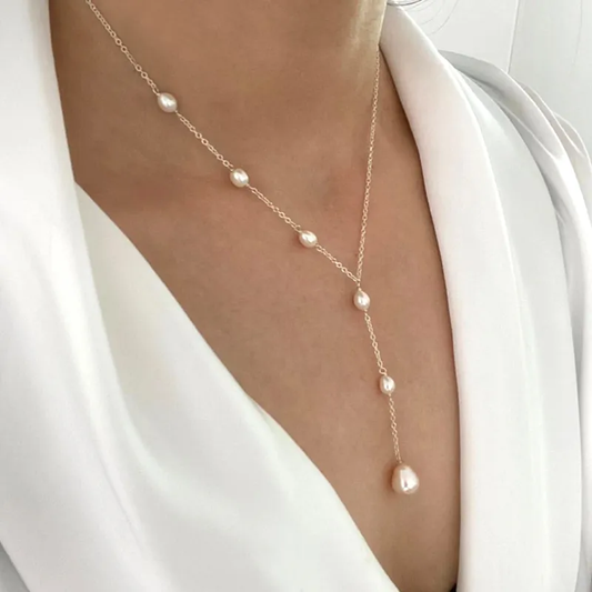 Cascading Perla Lariat Collar
