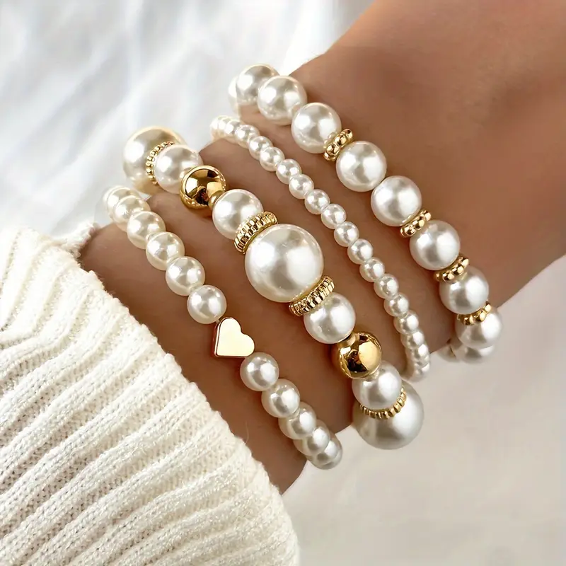 Oro Perla Beaded Set de Pulseras
