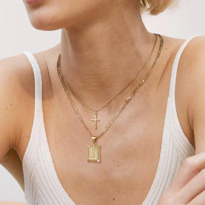 Cross Initial Set de Collares | Oro