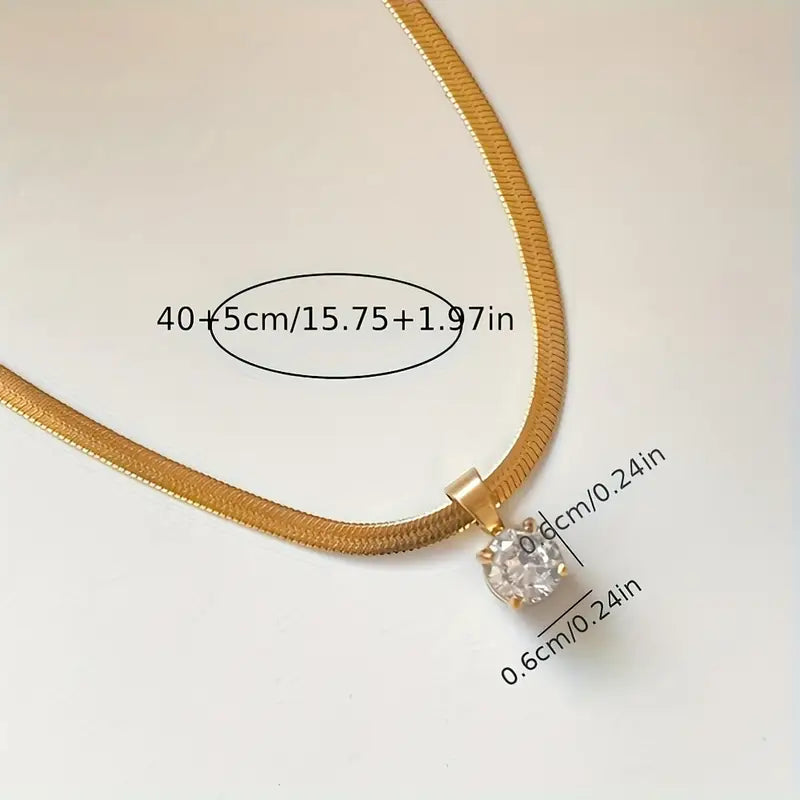 Elegant Rhinestone Pendant Collar | Oro