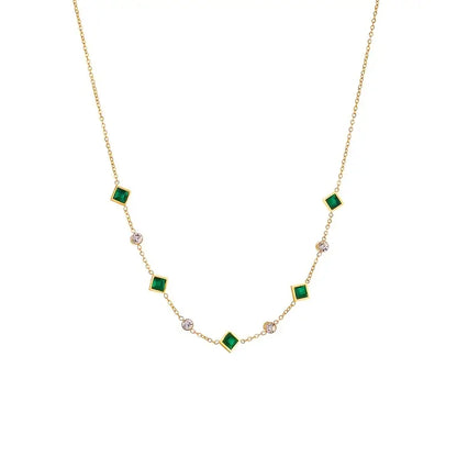 Oro Esmeralda Geometric Station Collar