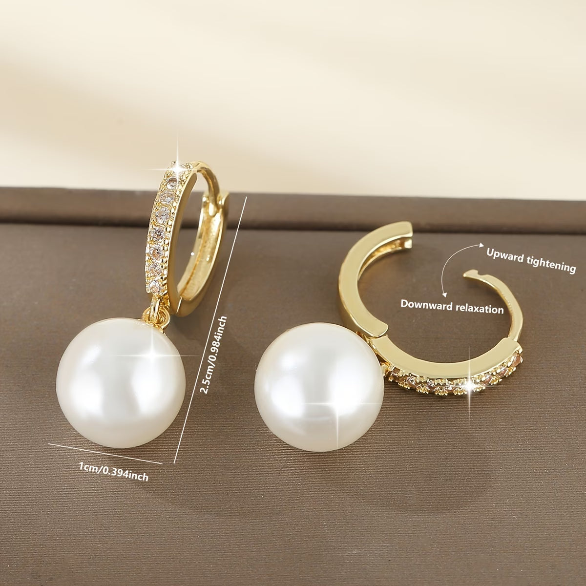 The Geometric Perla Aretes Colgantes
