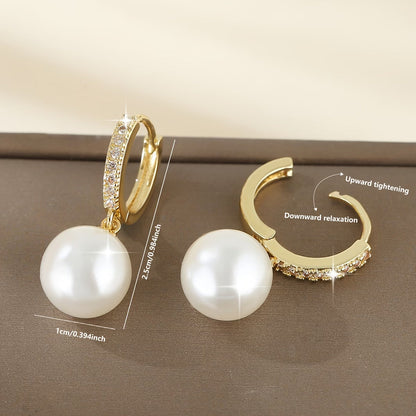 The Geometric Perla Aretes Colgantes