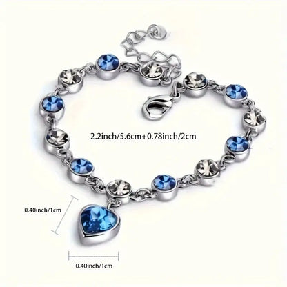 Ocean Corazón Glow Pulsera | Blanco Oro