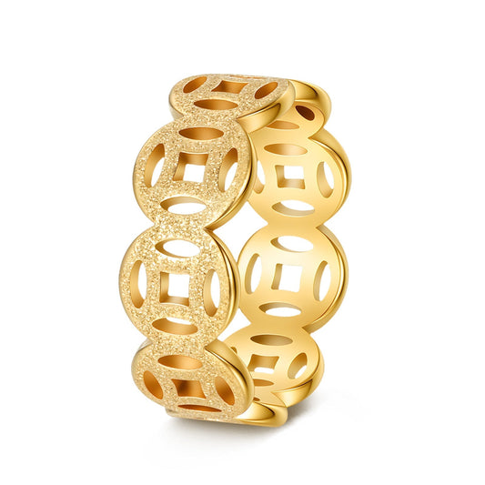 Ella Classic Pattern Anillo | Oro