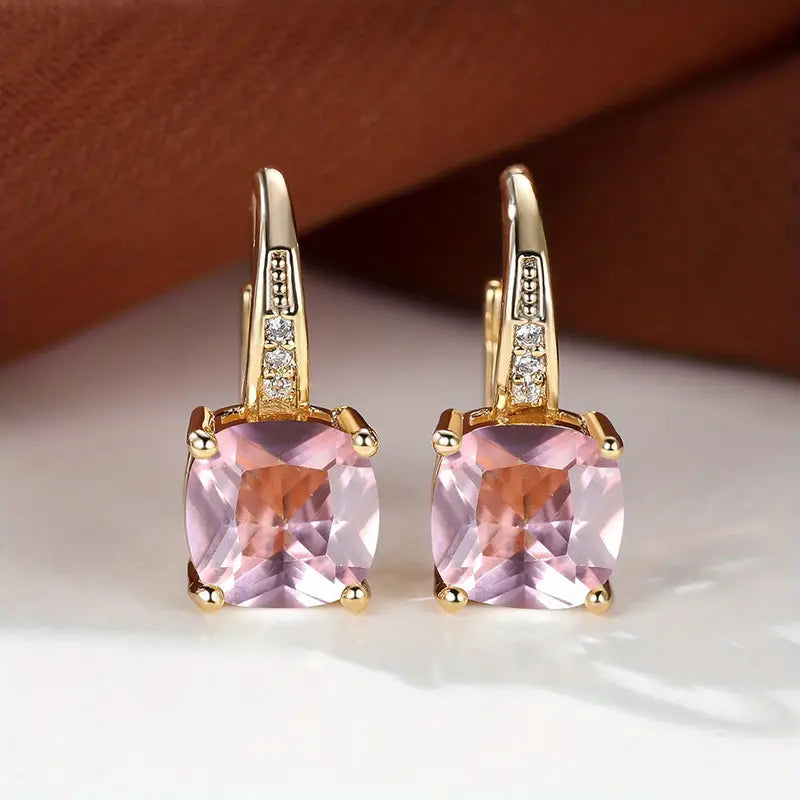 Mystic Zafiro Piedra Aretes de Aro | Oro