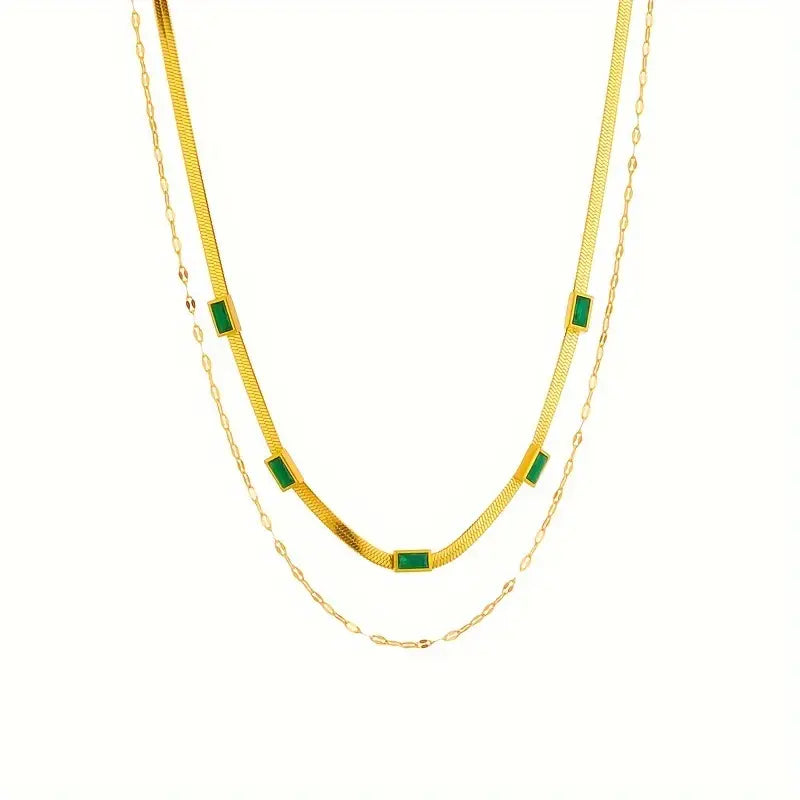 Sister Gem Double-Layer Retro Collar | Oro
