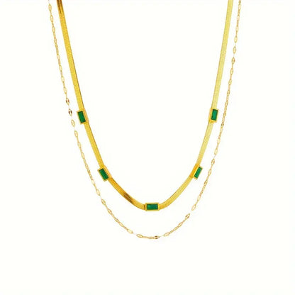 Sister Gem Double-Layer Retro Collar | Oro