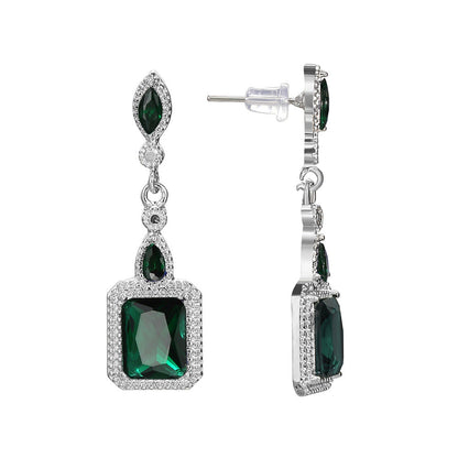 Clarion Verdancia Aretes | Blanco Oro