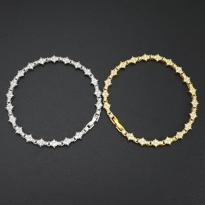 Classic Cluster Pulsera Tenis | Oro