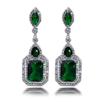 Clarion Verdancia Aretes | Blanco Oro