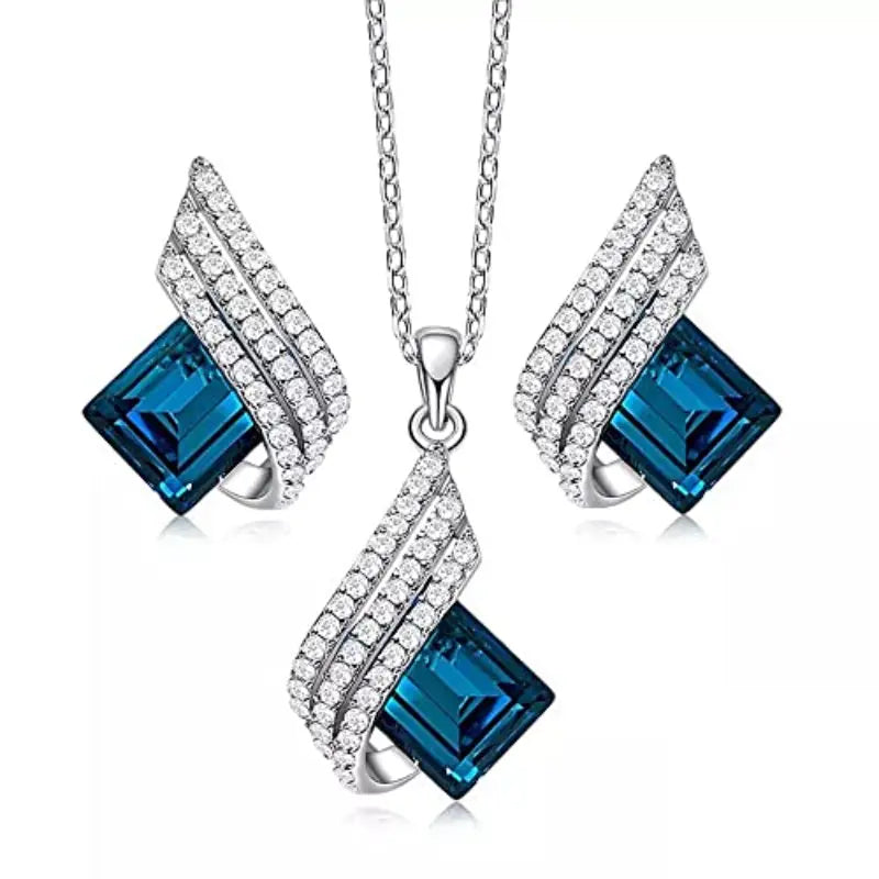 Brienne Solazure Set de Joyas | Blanco Oro