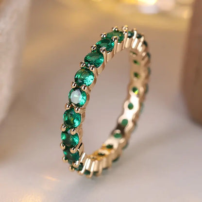 Oro Esmeralda Eternity Anillo