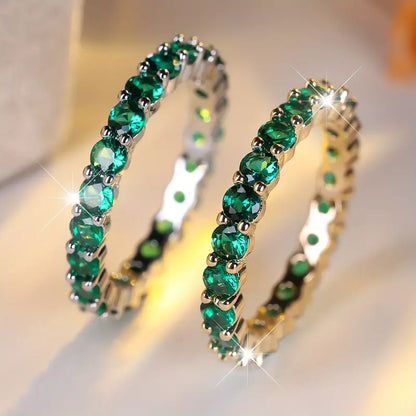 Oro Esmeralda Eternity Anillo