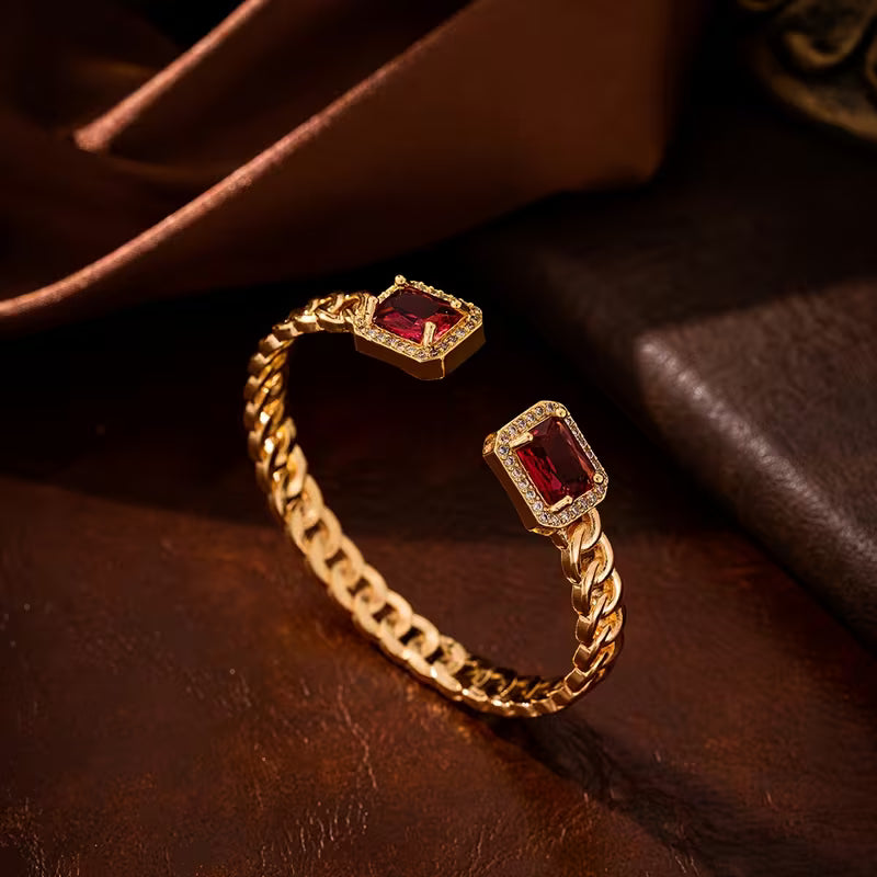 Veloria Rubí Open Pulsera | Oro