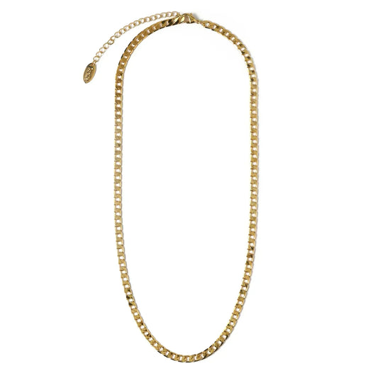 Flat Link Curb Chain Collar | Oro