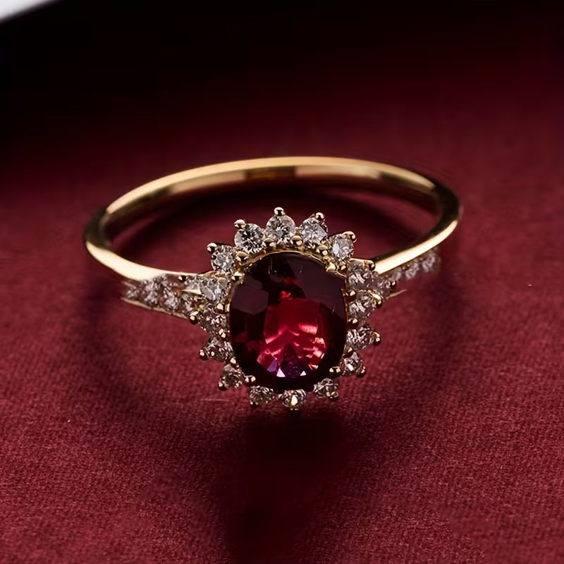 Empress Red Anillo | Oro