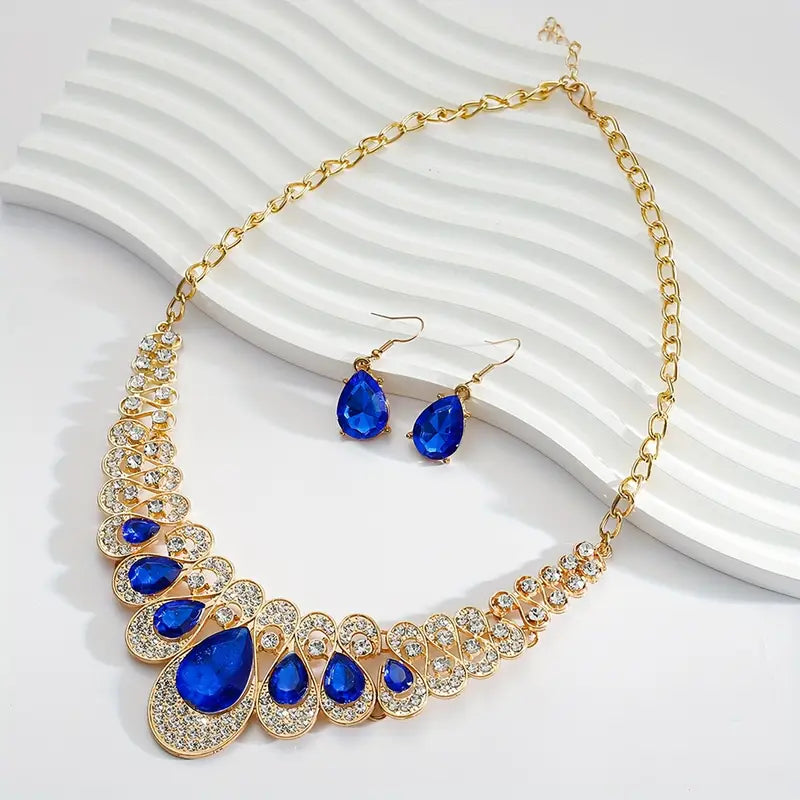 Maevina Zafiro Set de Joyas | Oro