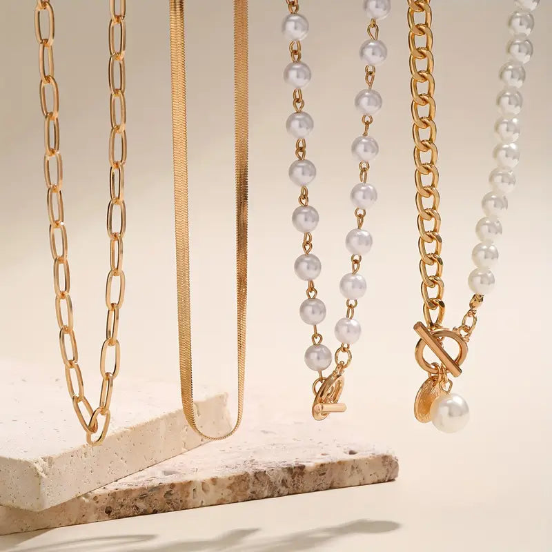 Modern Perla Layered Set de Collares
