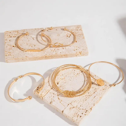 Knotted Elegance Set de Pulseras | Oro