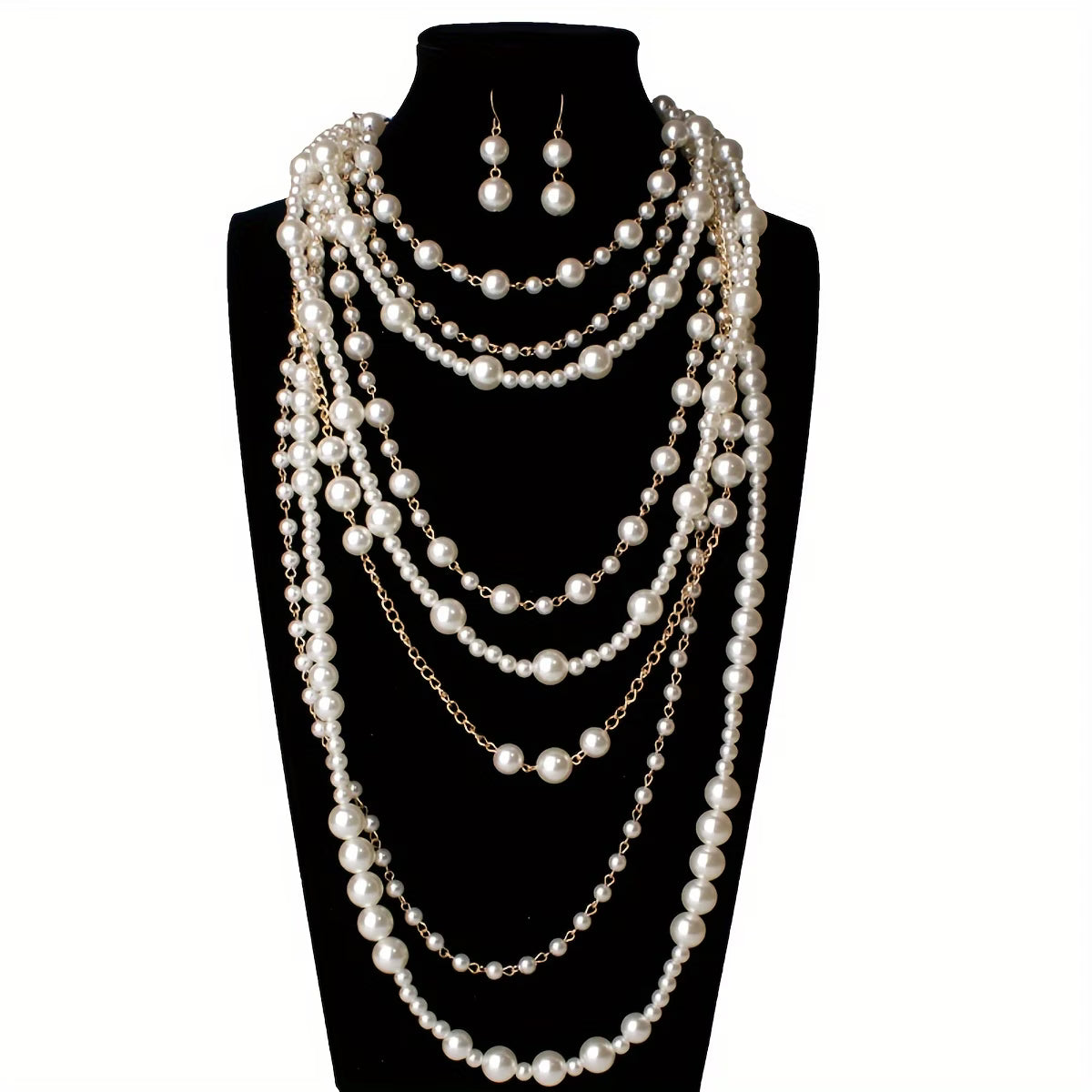 Boho Multi-Layered Perla Statement Set