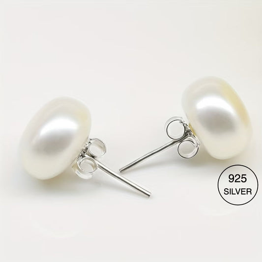 The Classic Perla Aretes de Botón
