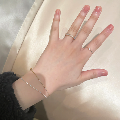 Gabrielle Diamante Simulant Oro Anillo
