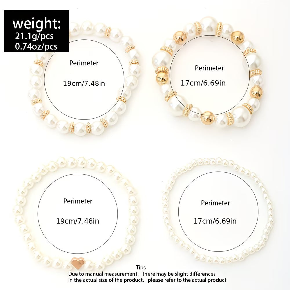 Perla Stacking Set de Pulseras of 4