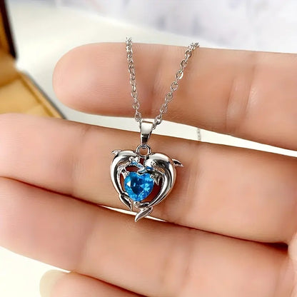 Oceanheart Twins Collar | Blanco Oro